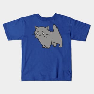 Sad Blue Persian Kitten Kids T-Shirt